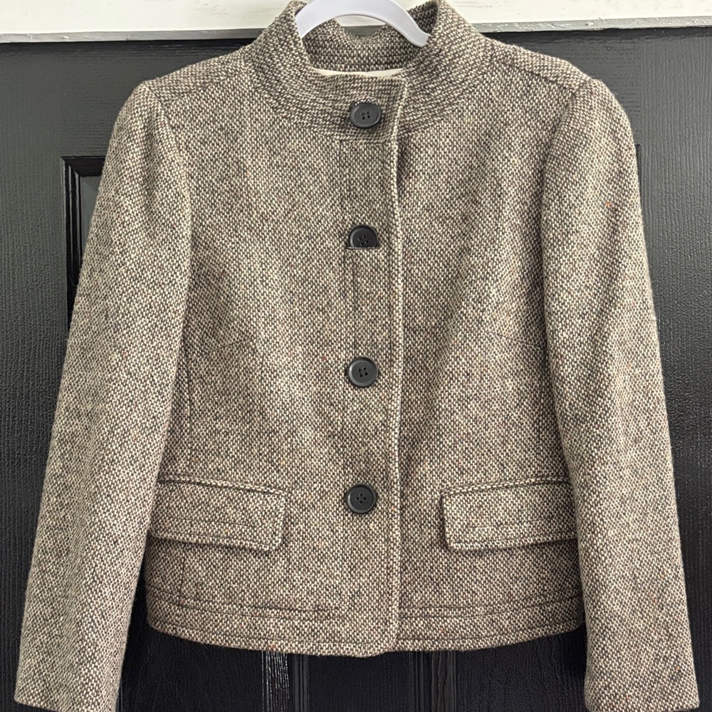 J. Crew Women's Brown Tweed Blazer
